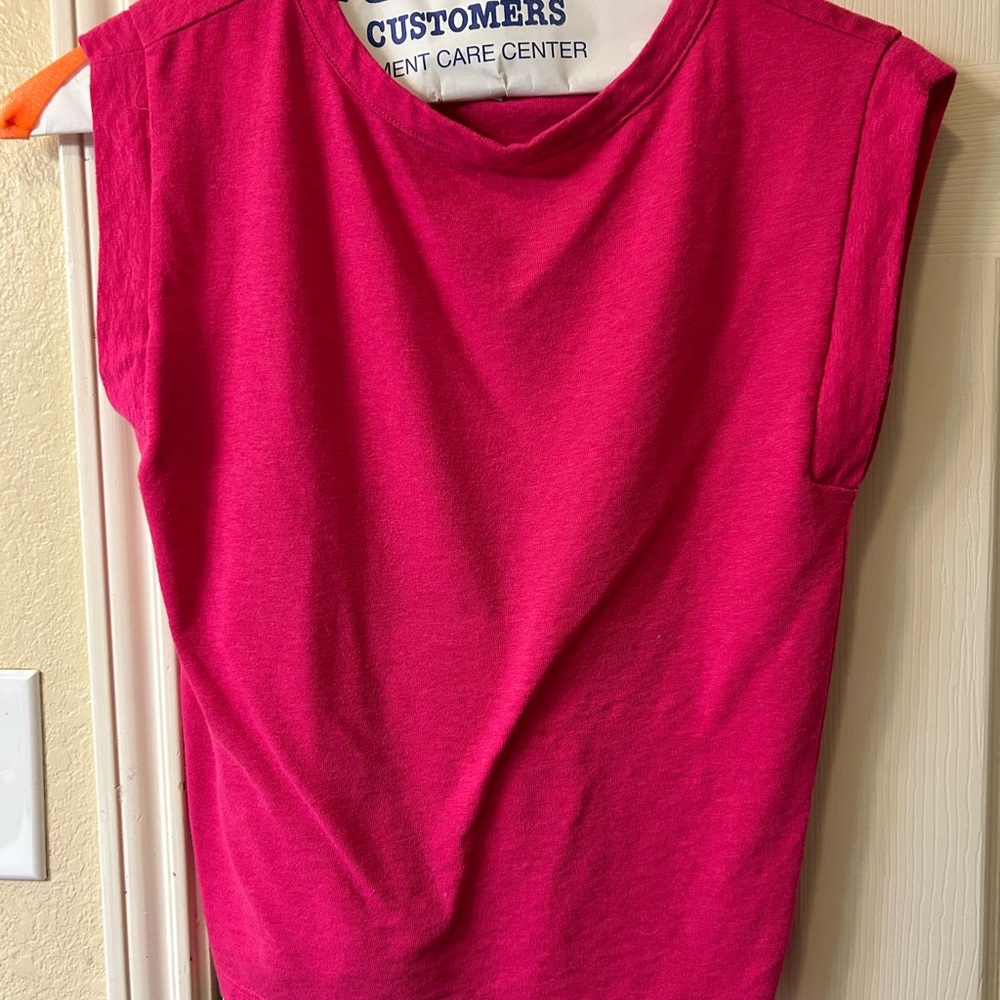 LOFT Bright Fuchsia Sleeveless Tank Top
